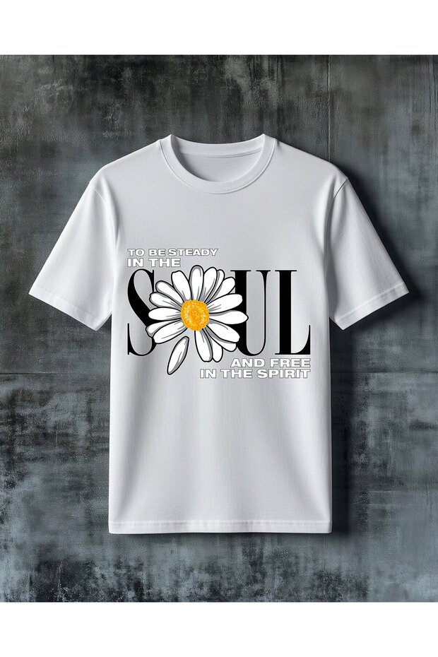 To Be Steady Daisy Printed Oversize T-Shirt
