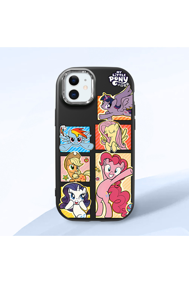 Black Silicone Case Compatible with iPhone 12 Mini with Shock-Absorbing Camera Protections