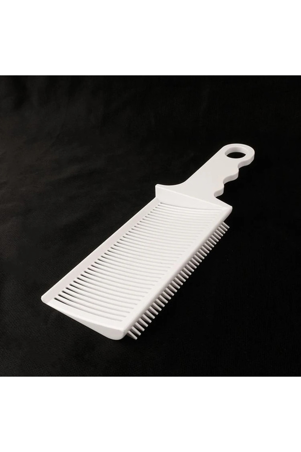 White 1pc Hair Cutting Combs Professional Barber Clipper Blending Flat Top Hair Cutting Comb for Men