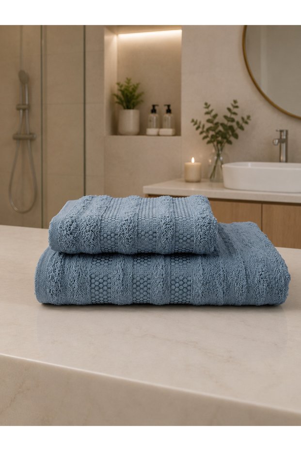 Cotton Hair Towel 50X90 and Bath Towel 90X150 Soft Textured Absorbent Hair and Bath Towel