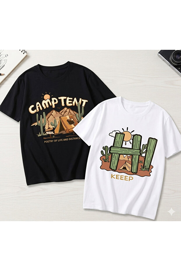 Summer Boy's Hi Camptendt Printed Cotton Double T-Shirt