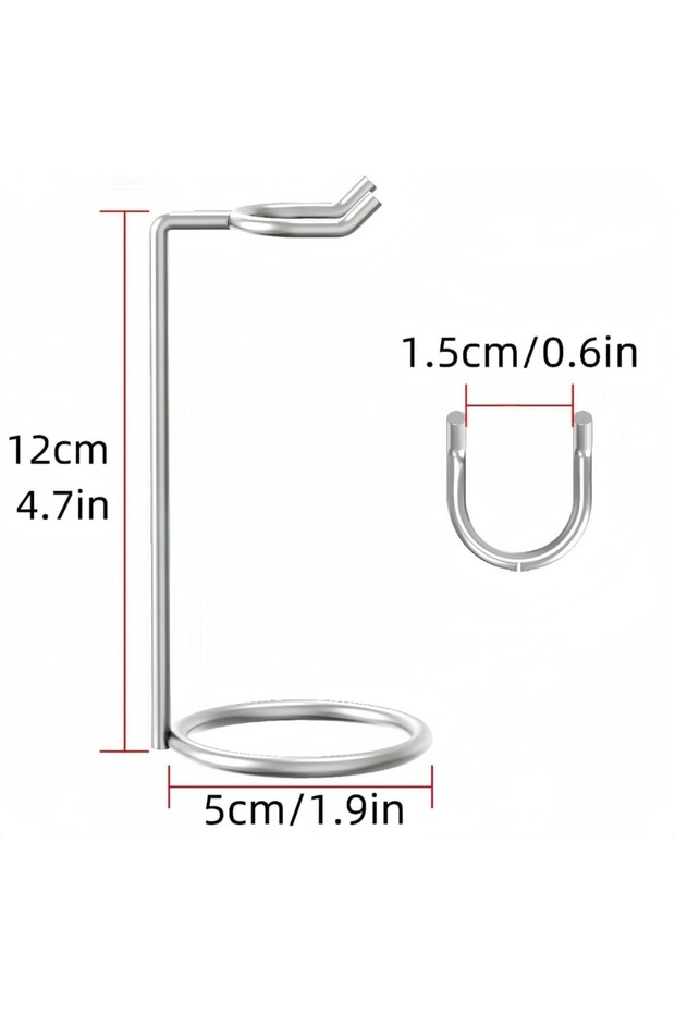 1PC Silver Stainless Steel Double Edge Safety Shaver Stand Art Holder Shaver Storage Rack for Bathro