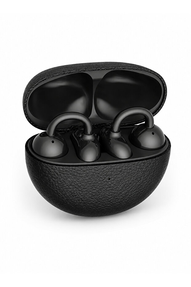 Open Ear Wireless Earbuds with Ear Hooks, Touch Control, Dual Channel Bluetooth Earphones, 10m Range, IPX4 Splash Resistant, 400mAh Charging Case for Sports, Calls & Travel