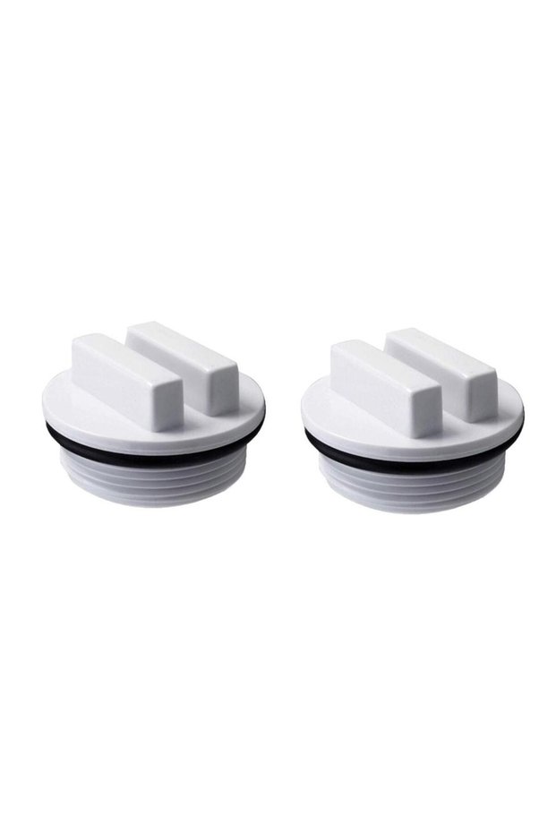 WHITE 1.5" Threaded Pool Spa Return Winterizing Filter Drain Plug with O-Ring for Winterizing Pools