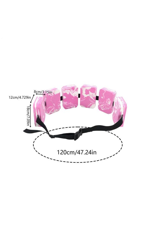 Pink and White Kids Swim Training Belt Adjustable Float Waist Belt EVA Auxiliary Aquatic Exercise Eq