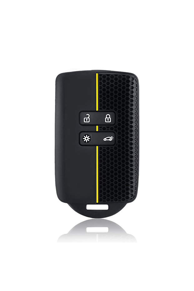 Yellow Line Silicone Smart Remote Control Car Key Case Cover Fob for Renault Captur Koleos Kadjar Ar
