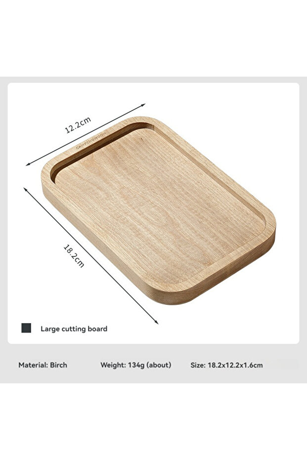 YM-2013 CAMPINGMOONYM-2013 Mini Fruit Camping Cutting Board for Picnic Portable Birch Unpainted Doub