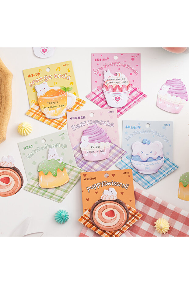 5pcs mix 30sheets Cartoon Cute Pet Sweetheart Memo Notes Ins Style Sticky Notes Paper Message Memor