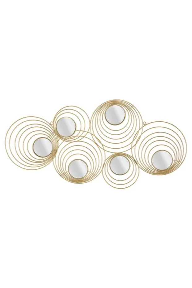 Decorative Metal Panel 3D Wall, Rays, Mirrors, 90*2.5*45Cm