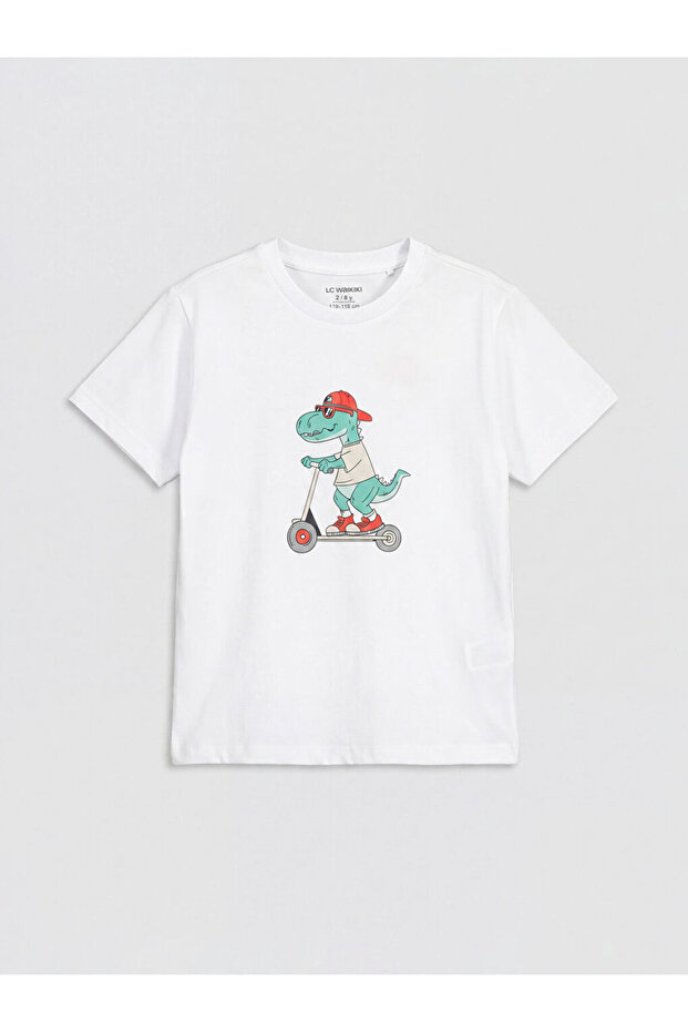 Esvab • Modern & Distinctive Zero Roba Collar Printed Boys' T-Shirt