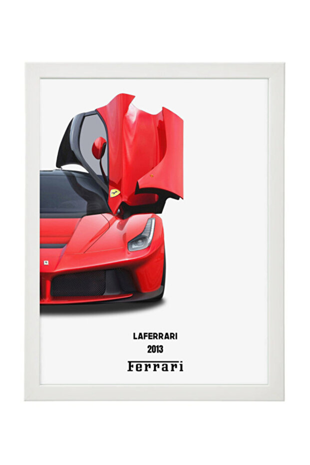 Ferrari Hypebeast Luxury Car Poster with Frame 30x40cm Gift for boys