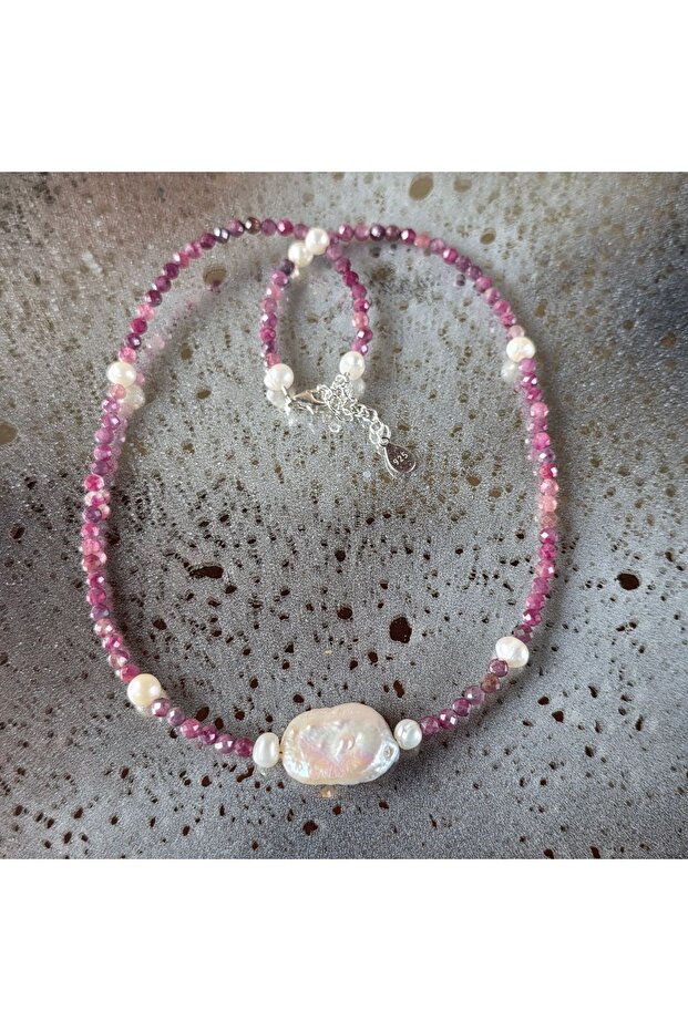 Colier perle si rubin Ruby#24 - 3