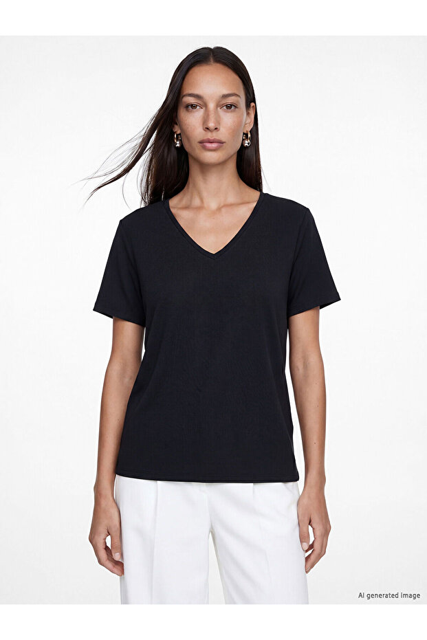 Nevavm Difference Is the Difference V-Neck Women's T-Shirt