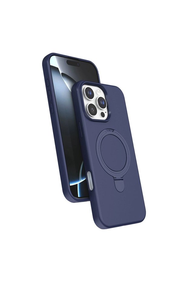 Apple iPhone 16 Pro Regal Magsafe Stand Cover - Navy Blue