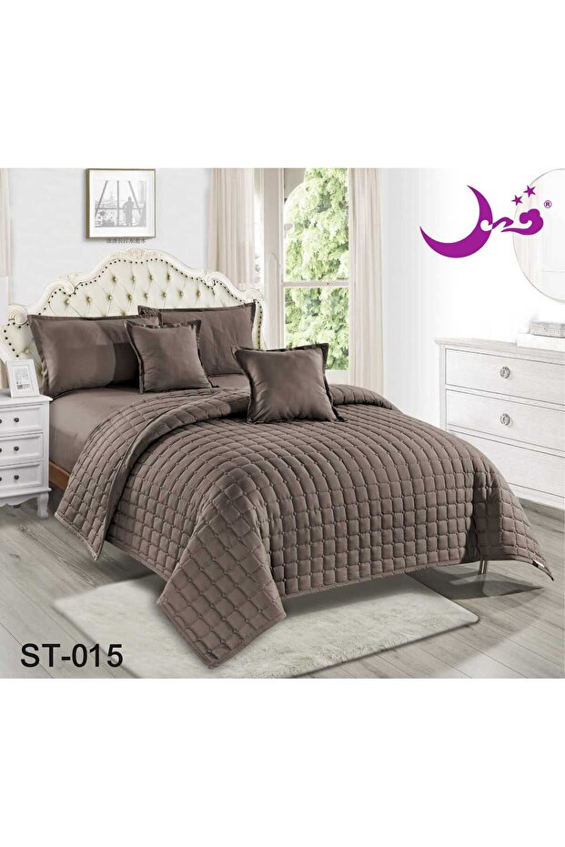 Nefirin Compressed Bedspread Plain Summer 6 Piece Set-230*250 Plain Summer Compressed Duvet Set