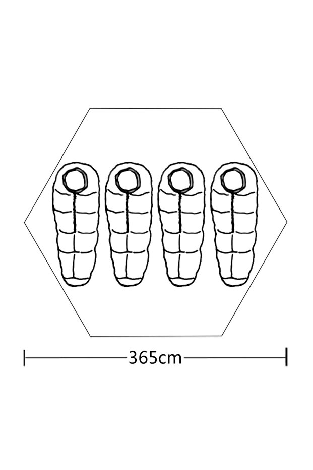 Cort pentru 4 persoane, multicolor - 6