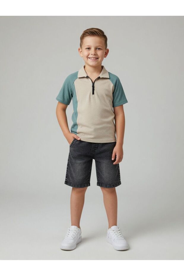 Men's Cocuk Suit with Zipper Detail