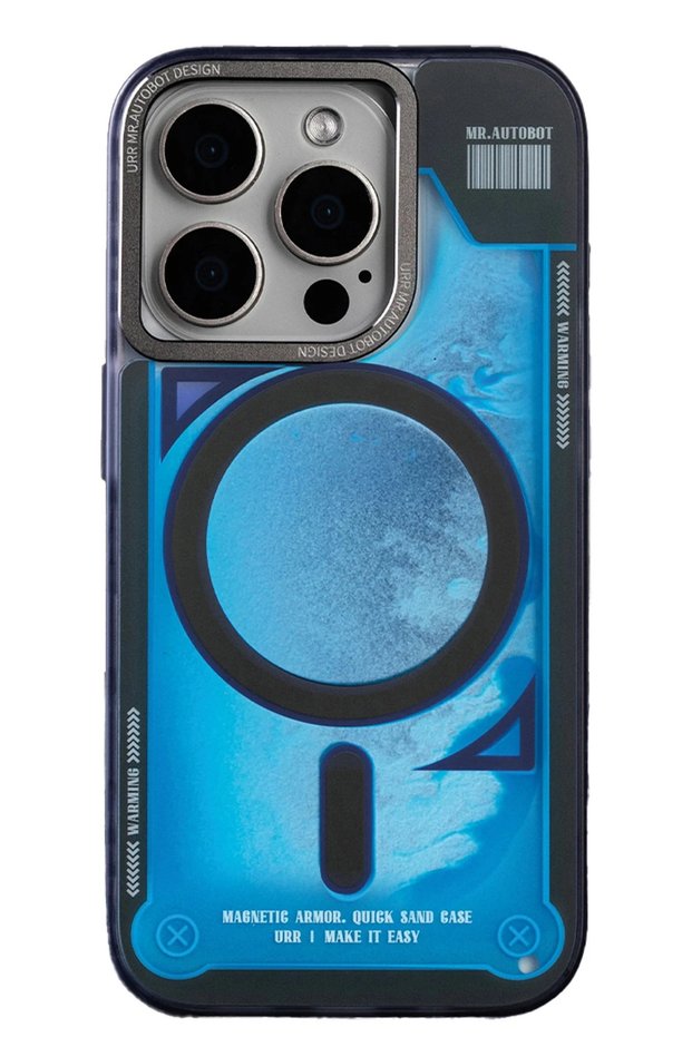 Urr iPhone 16 Pro Max Overflowing Sands Clear Magsafe Cover - Blue