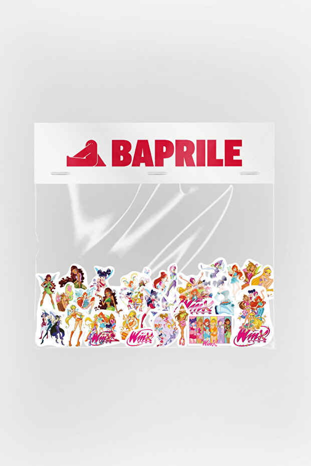 Baprile Winx Club 26 Parça Kaliteli Laptop Telefon Termos Etiket Seti