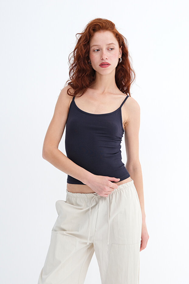 Basic Tank Top with Thin Straps A1568-J9 - 5