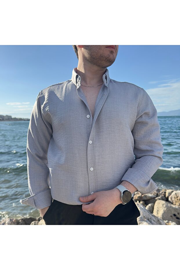 Crinkle Linen Shirt