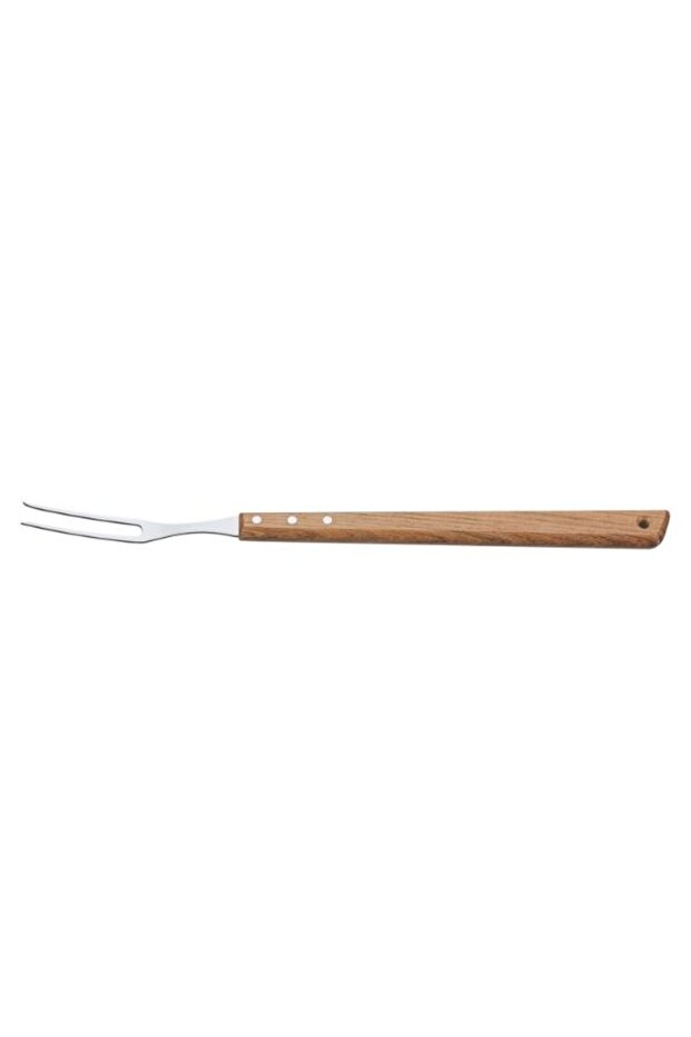 Stainless Steel Fork 44cm With Wooden Handle