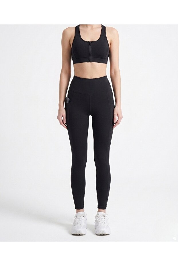 Girl's Slim Fit Tight Fit Sports Leggings with Pockets