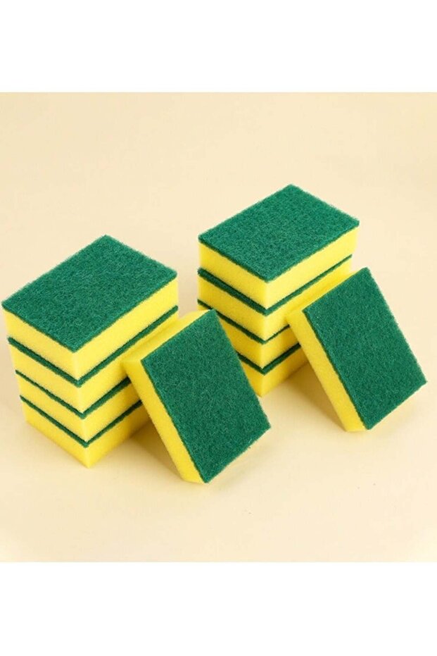 Dishwashing Sponge 10 Pack, Dish Wash Sponge, High Density Foam Heavy Duty Scrubber, Dual Sid
