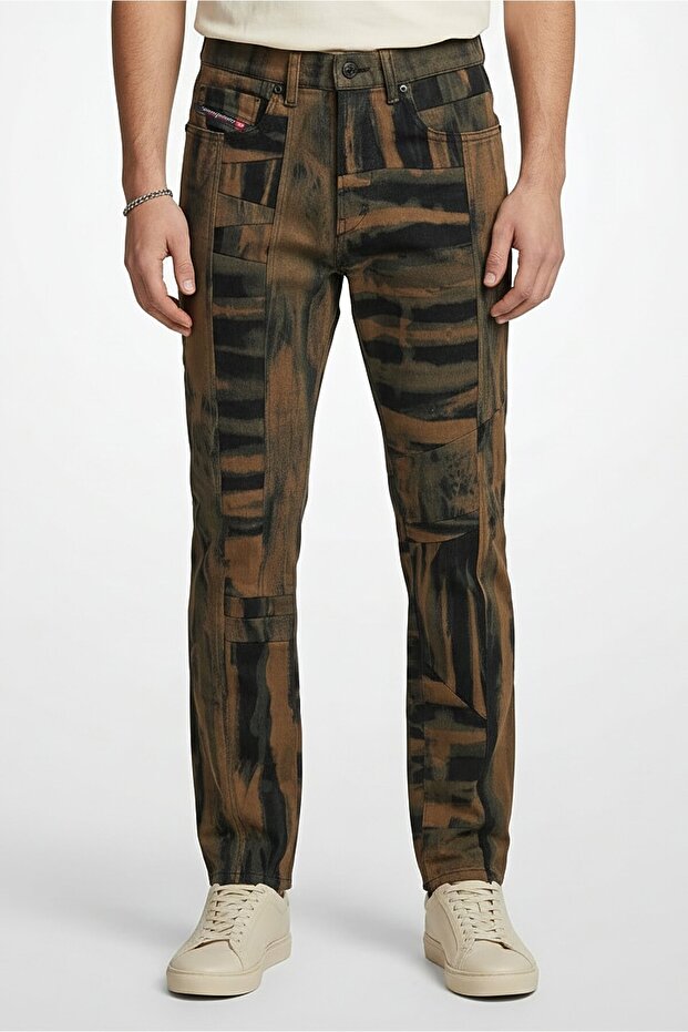 Men D-Strukt Slim Fit Tie-Dye Stretchable Jeans, Multicolor
