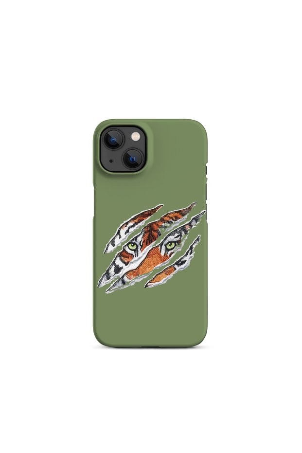 iPhone 13-14 Compatible Tiger Eye Design Phone Case
