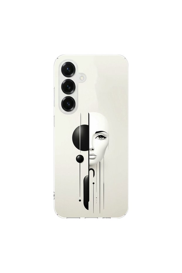 Samsung Galaxy S25 Plus Compatible Aesthetic Face 2 Design Transparent Case