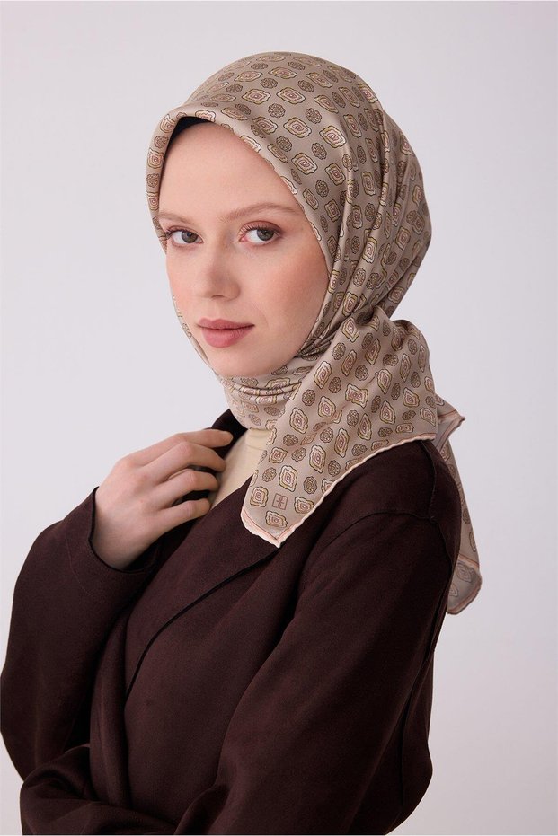 Ethnic Pattern Tivil Silk Scarf 4308 E26Ya4308D01-54