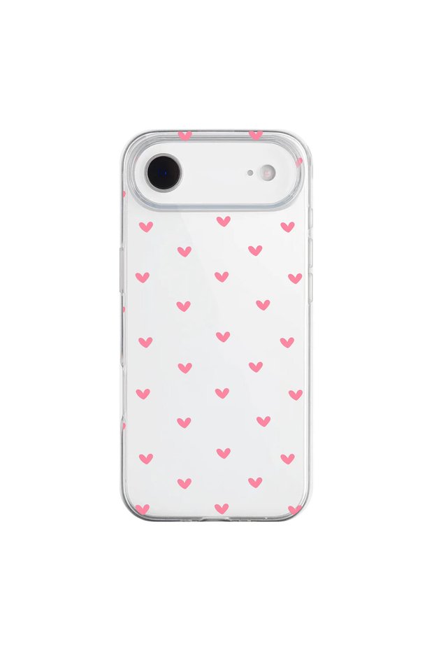 iPhone 17 Air Compatible Heart 5 Design Transparent Case