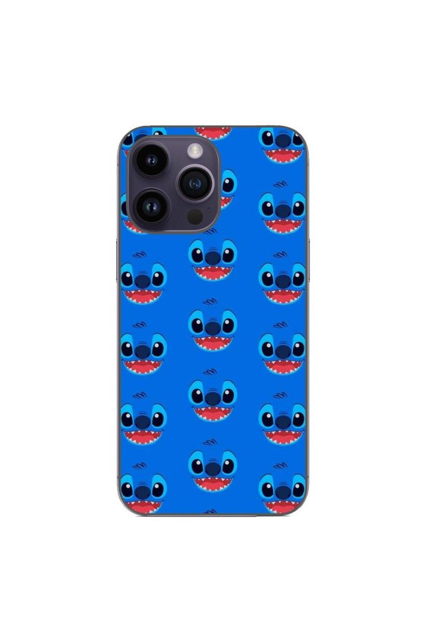 Case compatible with Apple iPhone 15 Pro Max Silicone Gel Tpu Pattern Stitch Face Pattern