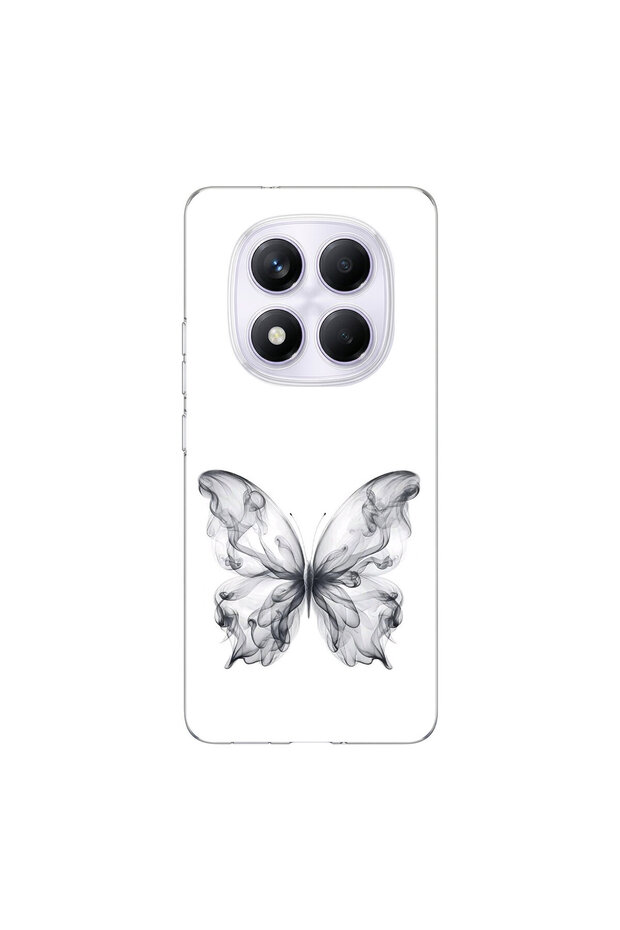 Redmi Note 14 Pro Compatible Butterfly 1 Design Transparent Case