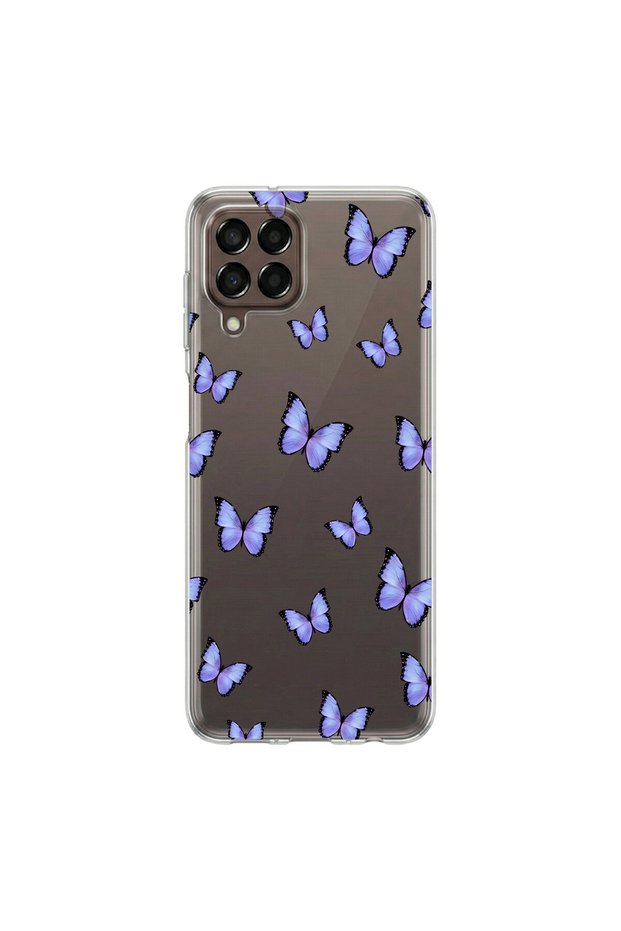 Samsung Galaxy M33 Compatible Butterfly 4 Design Transparent Case
