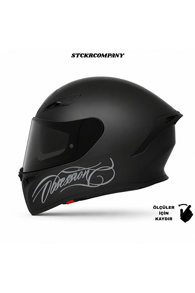 Obsession Text Sticker | Obsession Helmet Sticker | Helmet & Fairing Compatible Premium Sticker | Written Helmet Sticker