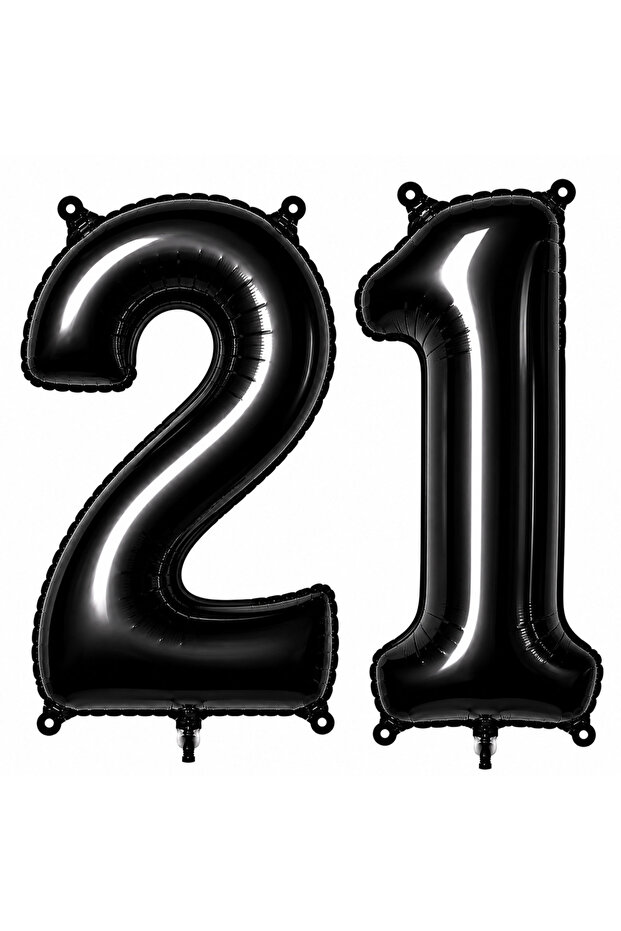 21 بالون فويلو أسود اللون (76 سم)