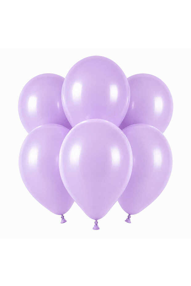 Lilac Color Latex Pastel Balloons (30 cm) - 6 Pieces