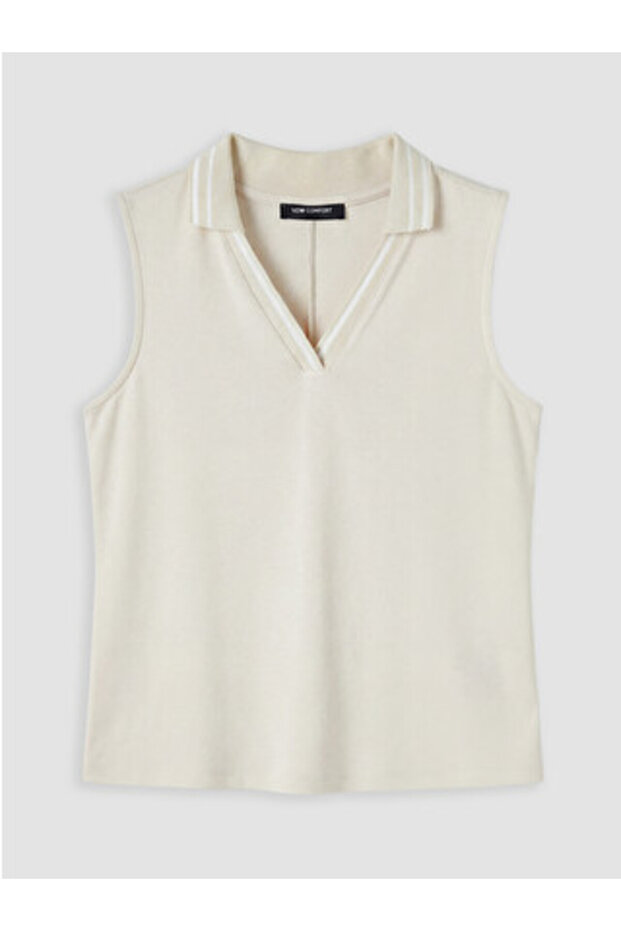 New Season Beige Polo Neck Soft Touch Women's Undershirt