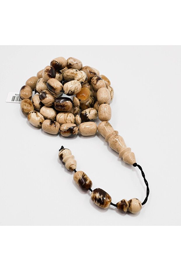 Sumatran Amber Rosary 45 Beads, 60g , Oval Prayer Beads ,11-15 mm Bead Size