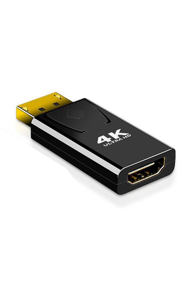 Displayport Dp Male to HDMI Female Converter Adapter,4K@60Hz Ultra Hd Image and Audio Transfer Converter,Compatible with Computer Monitor Tv Projector,Gold-Plated S271