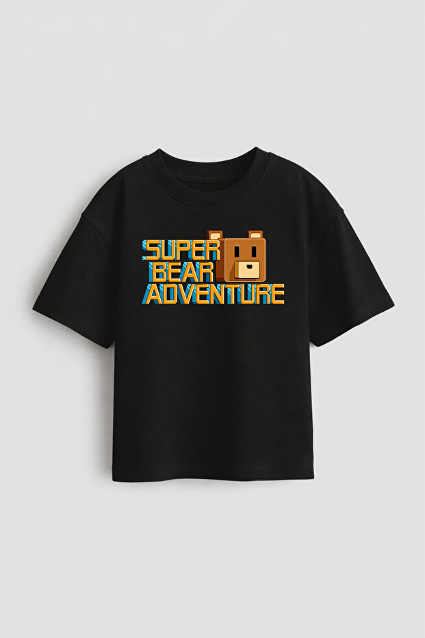 تي شيرت للأطفال مطبوع عليه Super Bear Adventure
