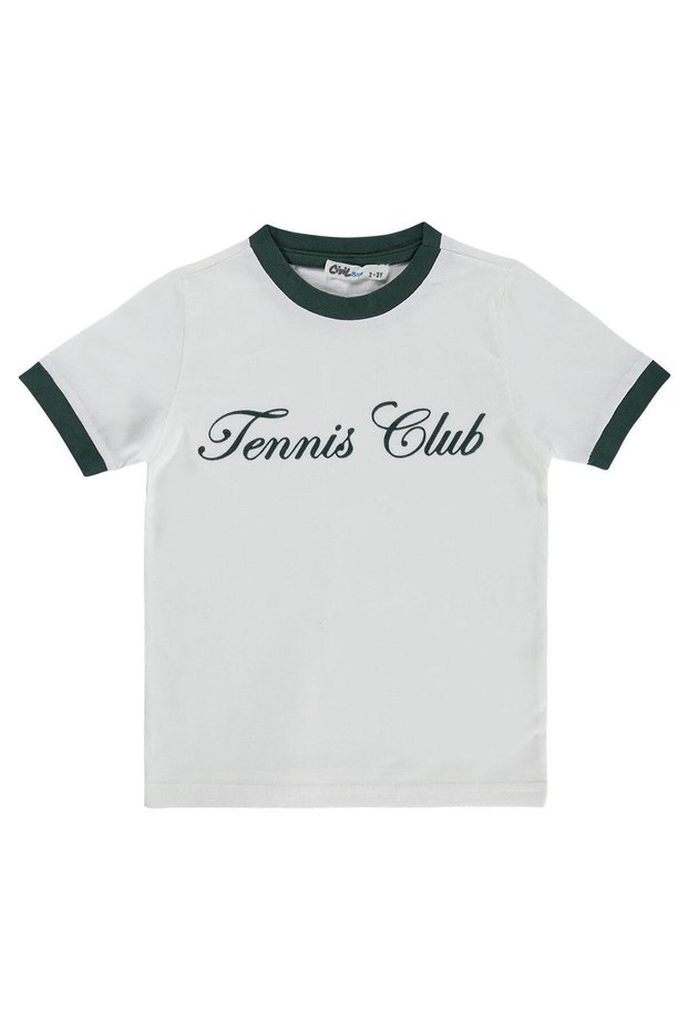 Tennis Club Printed T-Shirt for Ages 2-5 - Green