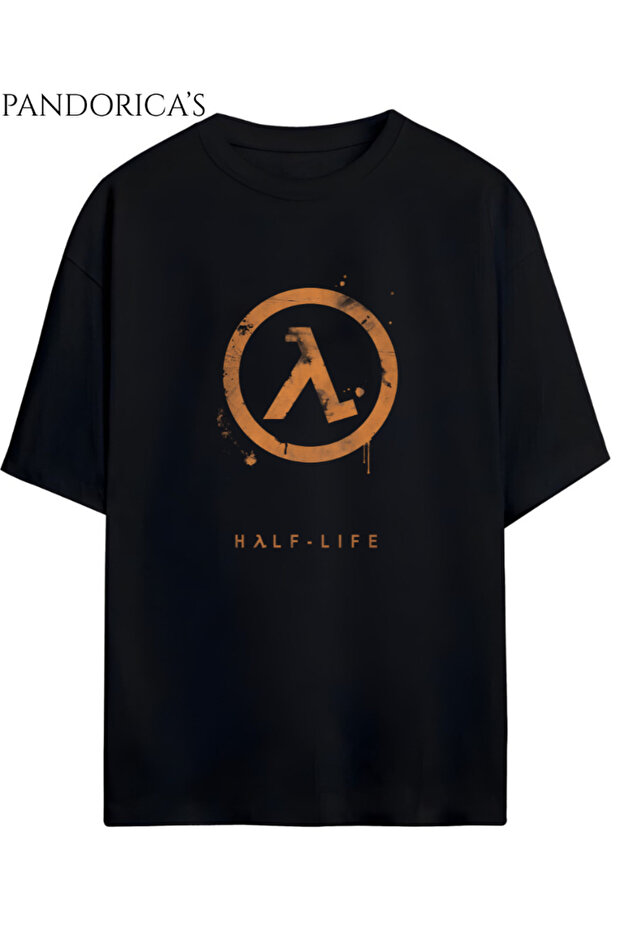 Half Life Printed Cotton Relaxed Fit Gamer T-Shirt