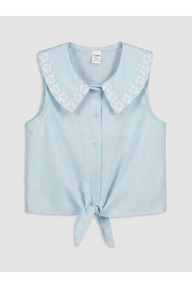 Vizyon New Season Flower Embroidered Girls' Shirt