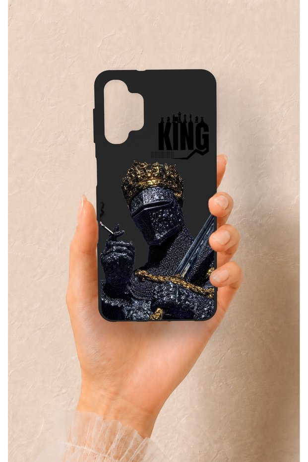 Samsung A32 Compatible King Patterned Silicone Case