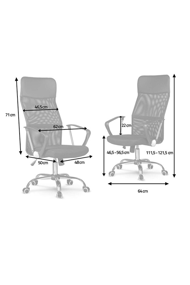 Scaun de birou Sydney Micro-Mesh Negru - 6