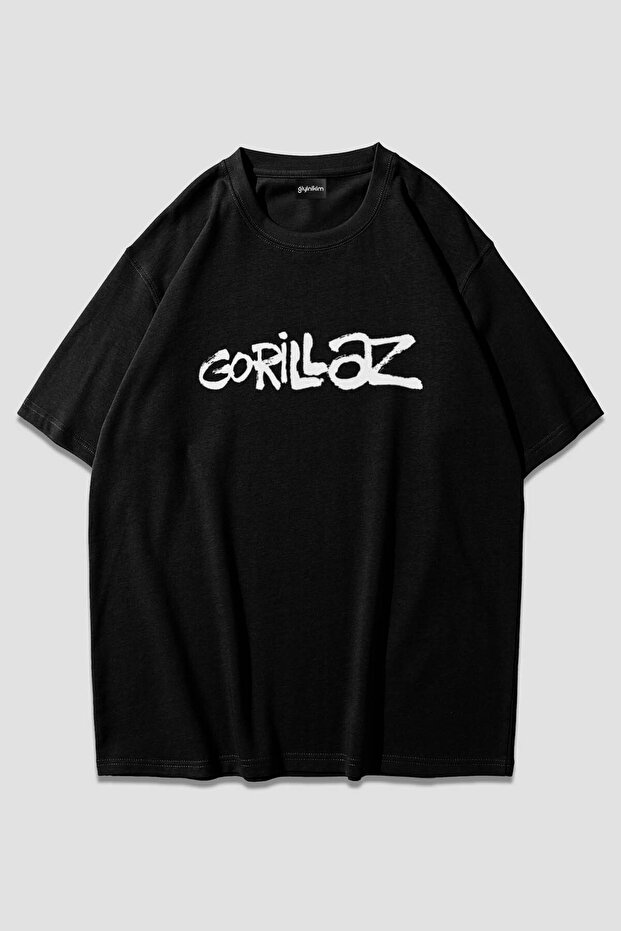 تي شيرت كبير الحجم بشعار Gorillaz