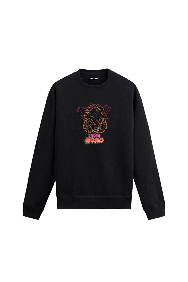 Music Themed Sweatshirt - I Love Music